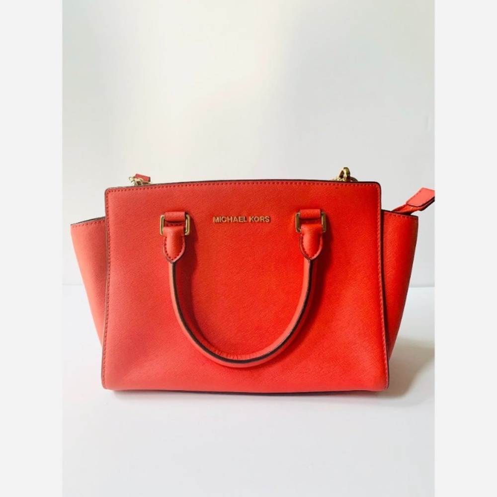 MICHAEL Michael Kors Selma Bright Red Satchel